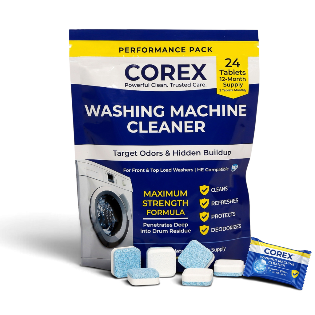 COREX Washing Machine Cleaner Tablets – 24 Count (12-Month Supply)